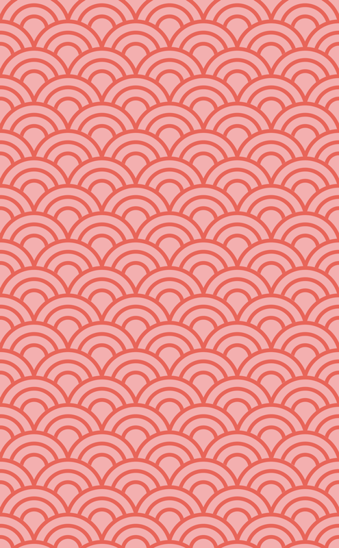 Vinylmatta badrum living coral pantone - Tenstickers