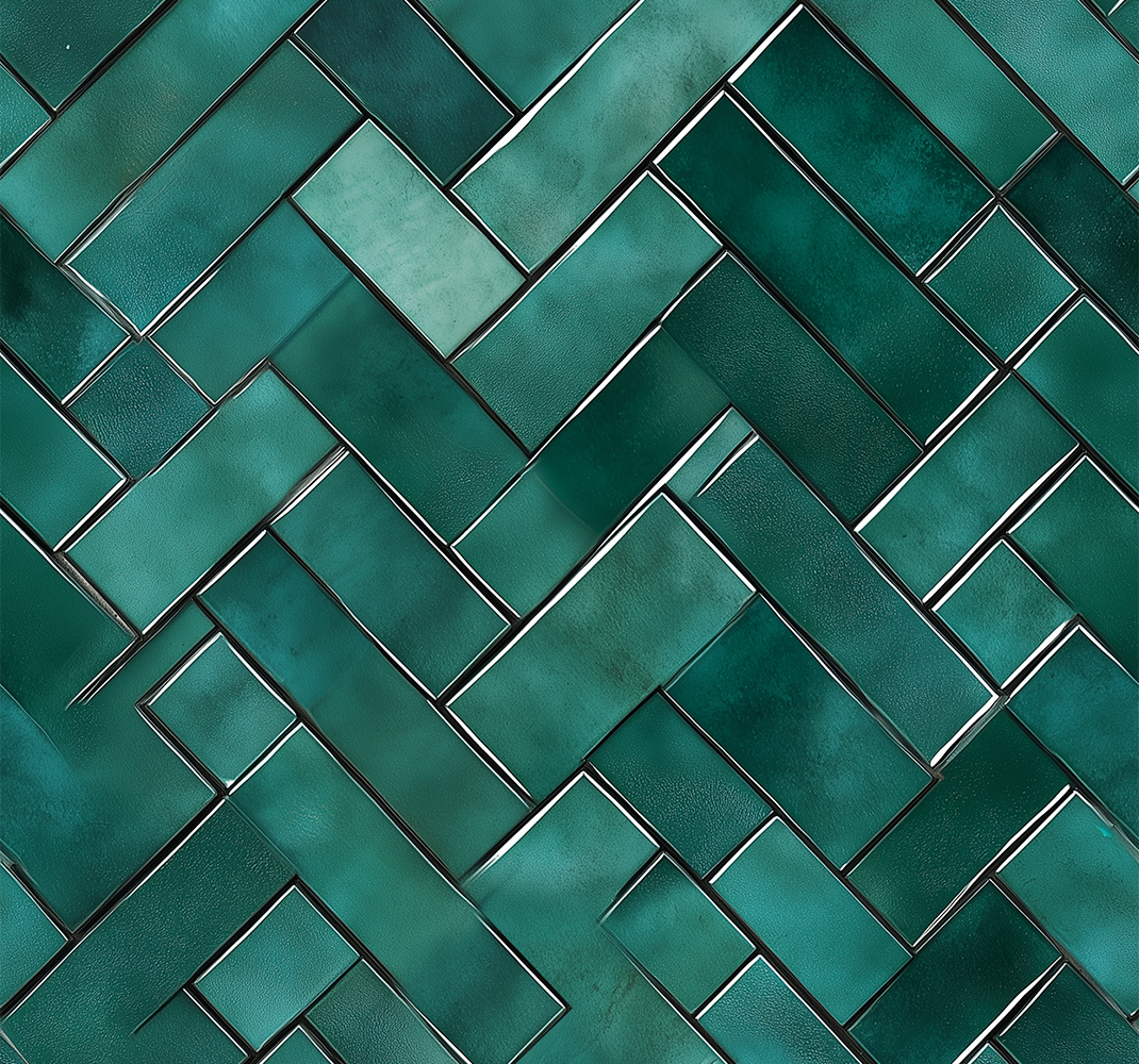 Vinylmatta badrum fiskbensgrön - Tenstickers