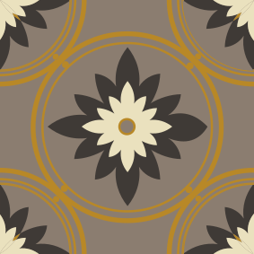 Vinylmatta badrum hydraulisk brun cementmönster - Tenstickers