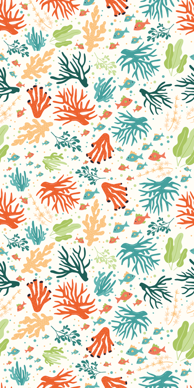 Vinylmatta badrum färgglad koralldörr - Tenstickers