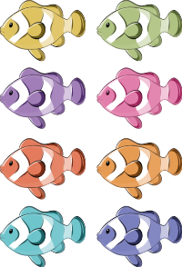 Vinylmatta badrum clownfisk dusjskärm dekaler - Tenstickers