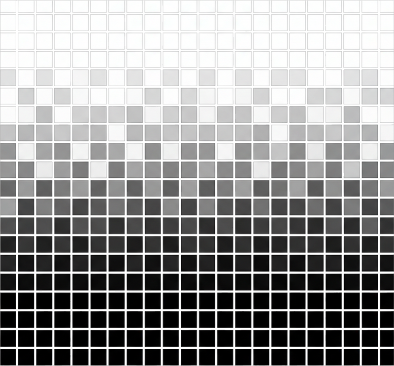 Vinylmatta badrum med miniatyr monokroma mosaiker - Tenstickers