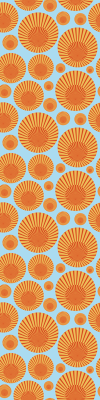 Vinylmatta kök 70-tals solskens kylskåp - Tenstickers