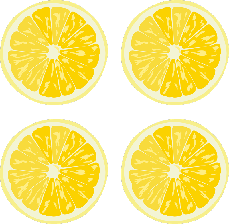 Vinylmatta kök skivade citroner pack stickers - Tenstickers