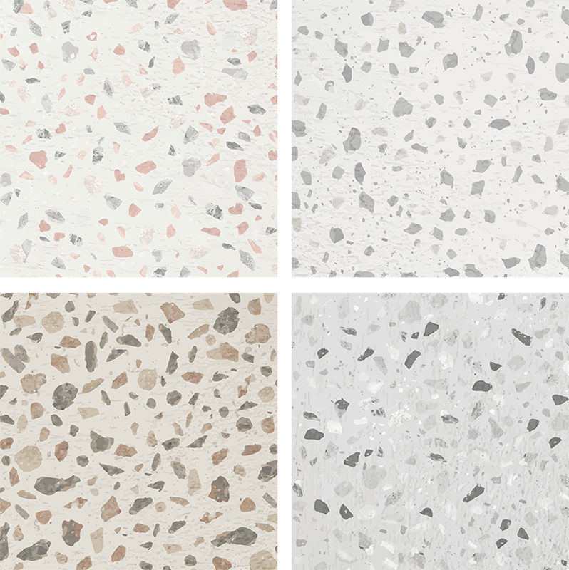 Vinylmatta kök terrazzo-textur - Tenstickers