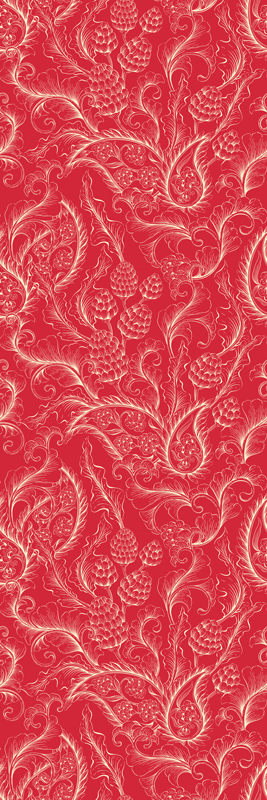 Vinylmatta kök paisley illustration kylskåp - Tenstickers