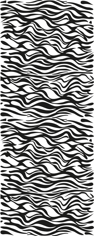 Vinylmatta kök zebra bakgrund kylskåp - Tenstickers
