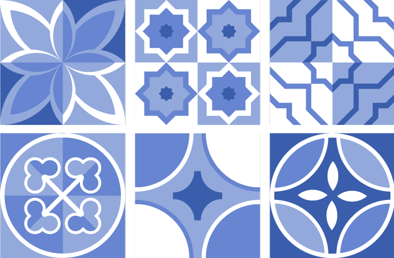 Vinylmatta kök azulejos cindito plattor - Tenstickers