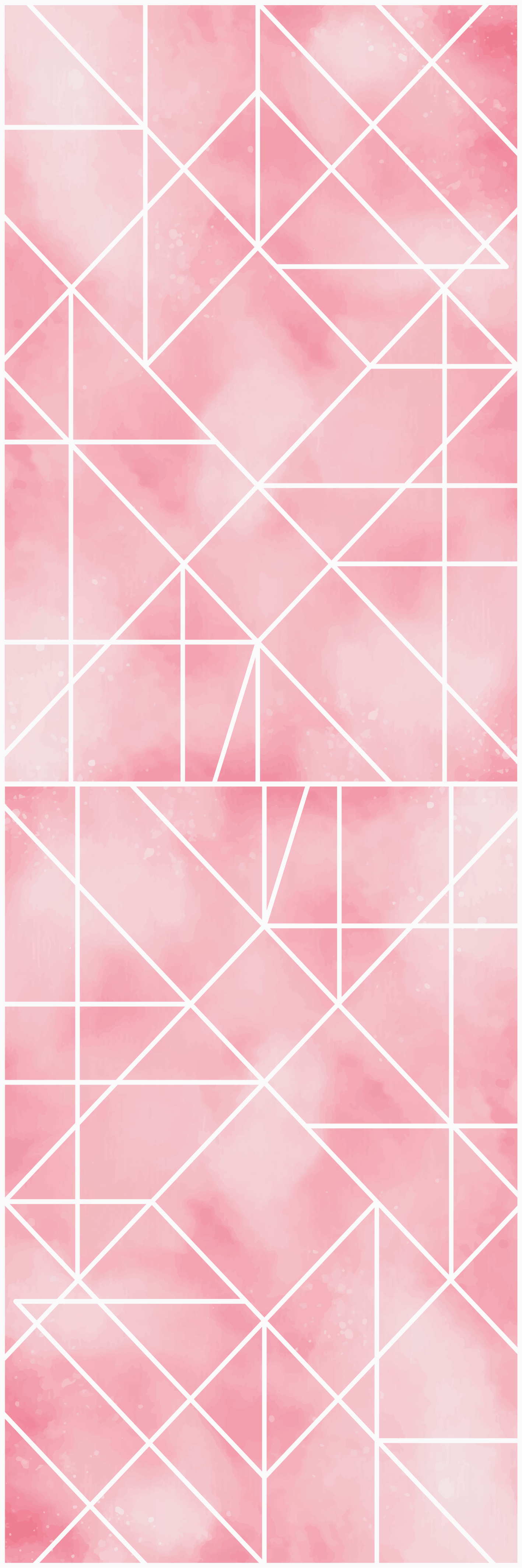 Vinylmatta kök mönster av rosa trianglar - Tenstickers