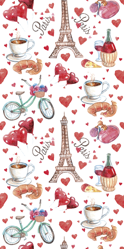 Vinylmatta kök kärlek paris - Tenstickers