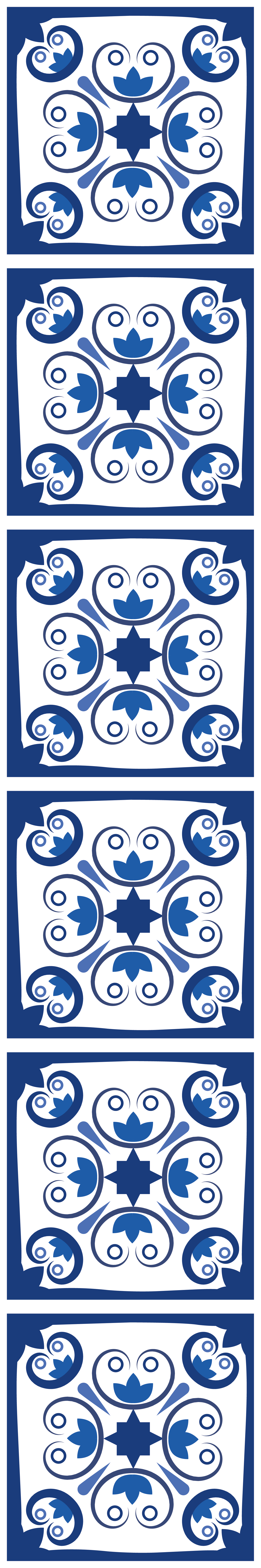 Vinylmatta kök typisk vacker blå portugisisk kakel - Tenstickers