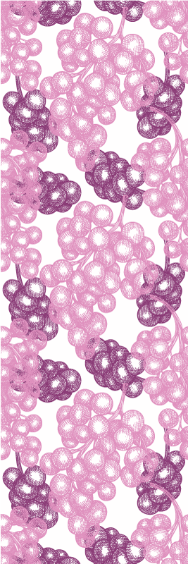 Vinylmatta kök handritade rosa och lila druvor - Tenstickers