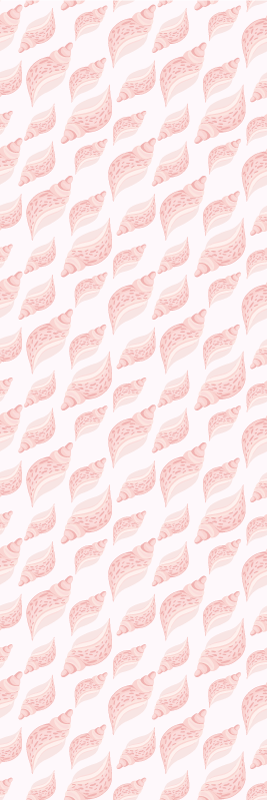 Vinylmatta sovrum trendigt rosa snäckmönster - Tenstickers