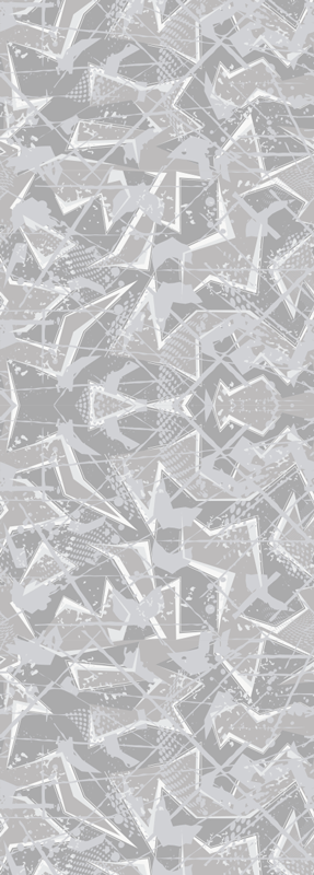 Vinylmatta sovrum grå 80-tals fina grafiker - Tenstickers