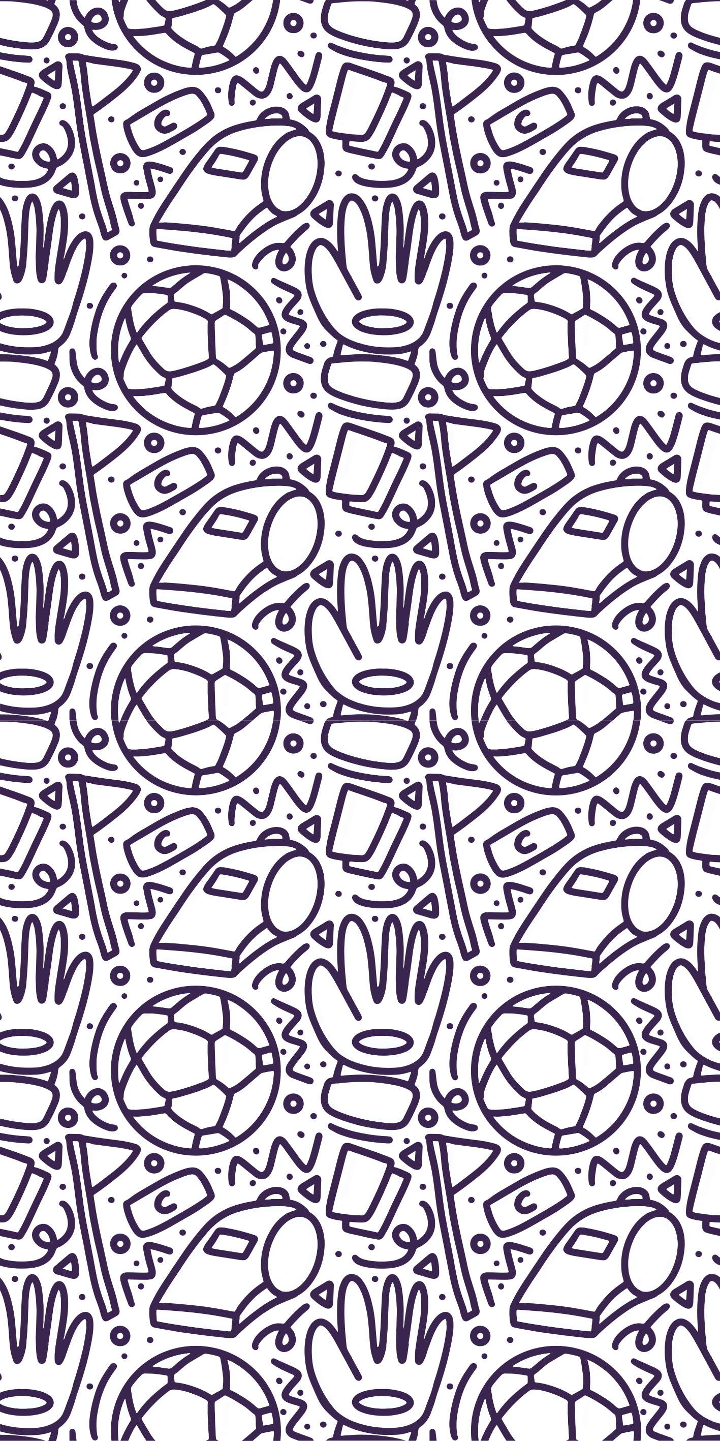 Sport doodle design vinylmatta sovrum - Tenstickers