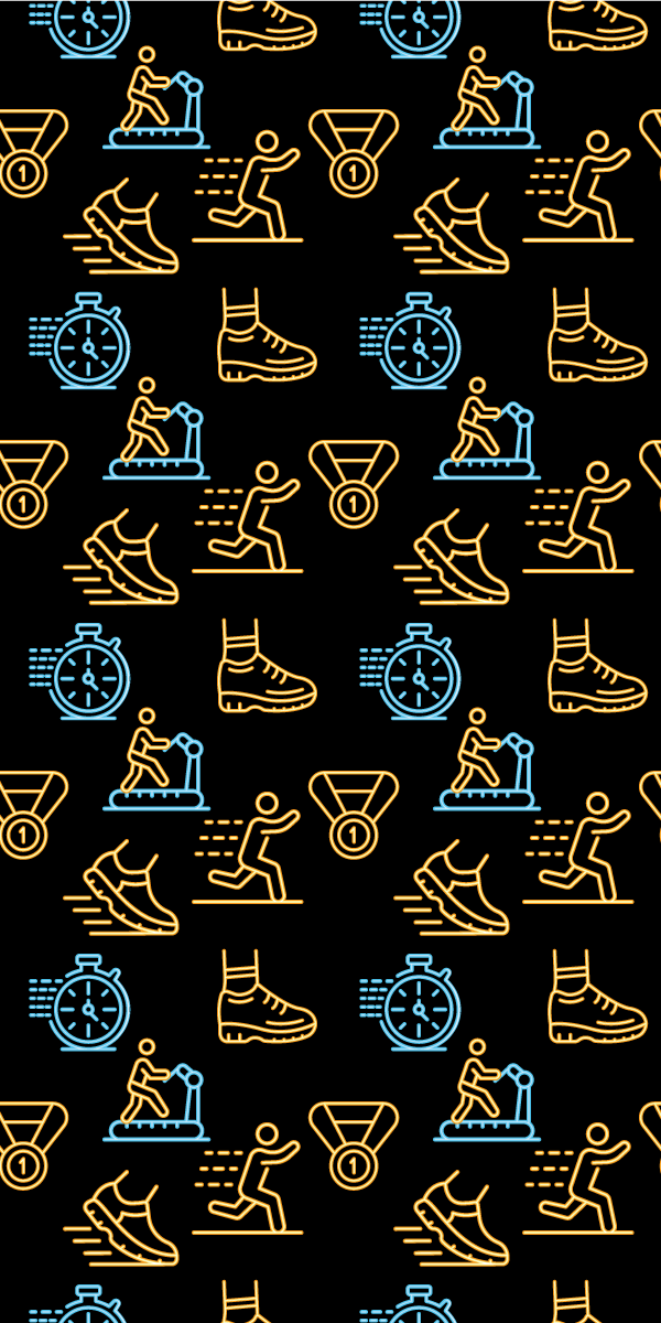 Vinylmatta sovrum neonfärgade ikoner på svart bakgrund - Tenstickers