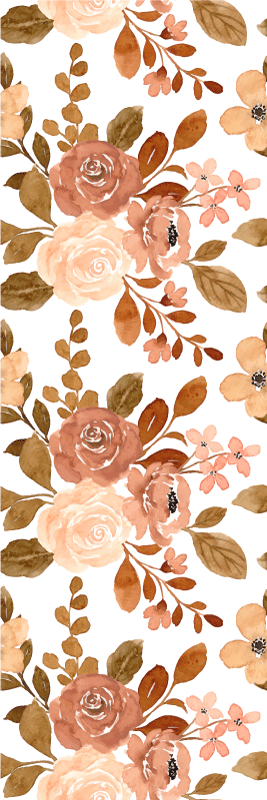 Vinylmatta sovrum eleganta rosa pastellblommor - Tenstickers