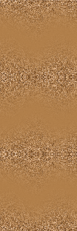 Vinylmatta sovrum retro brun fyrkant prickig design - Tenstickers