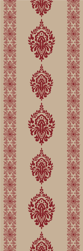 Vinylmatta sovrum fransk provensalsk beige blommönster - Tenstickers
