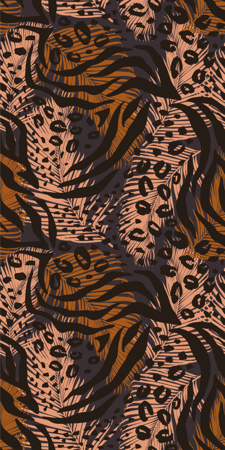 Afrikansk stil abstrakt färgglad design vinylmatta sovrum - Tenstickers