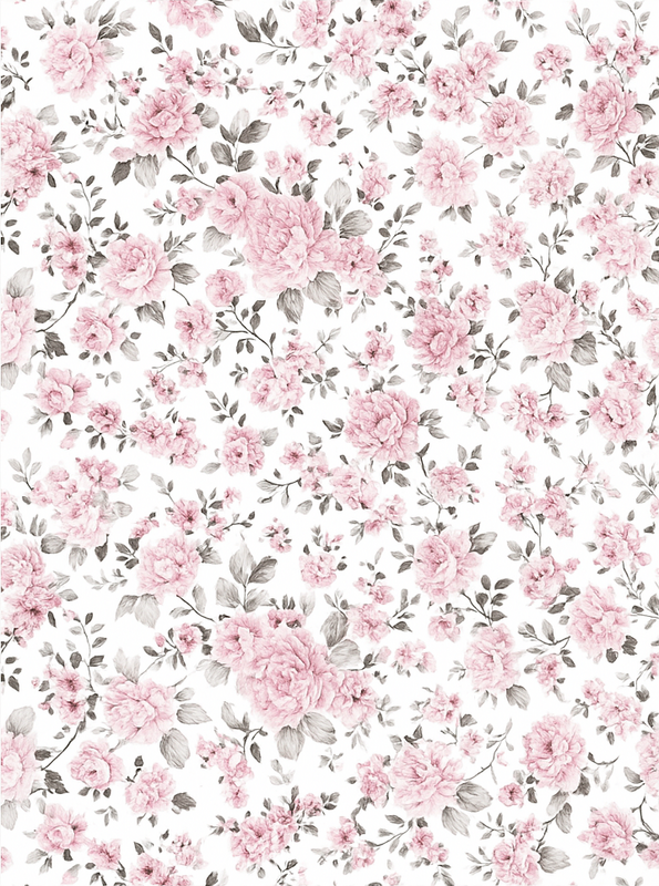 Vinylmatta sovrum gammaldags stora blommor design - Tenstickers