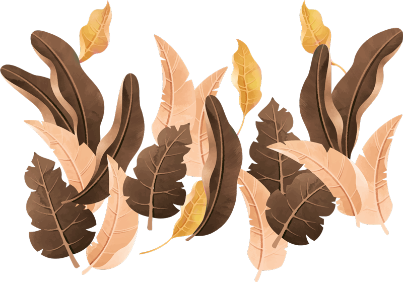 Vinylmatta sovrum savannah beige växter - Tenstickers