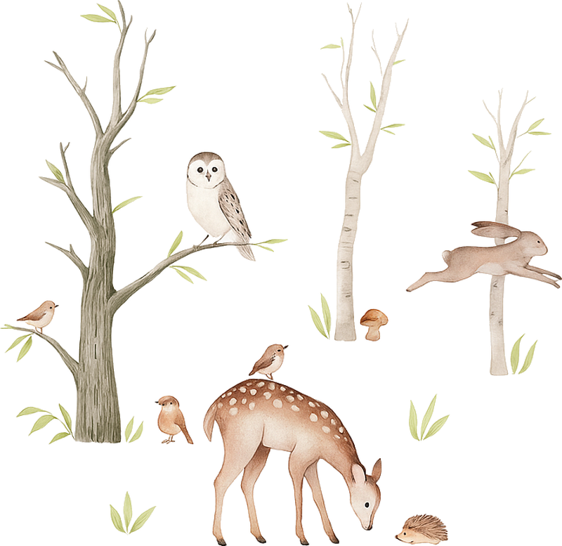 Vinylmatta sovrum höstlugna skogen - Tenstickers