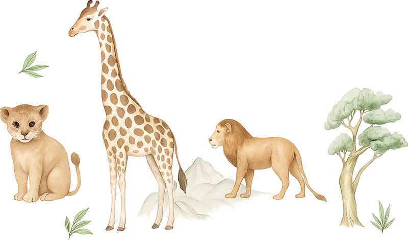 Vinylmatta sovrum lugna savannen - Tenstickers