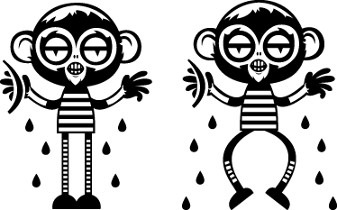 Vinylmatta sovrum dekorativt vinylpar med apor - Tenstickers