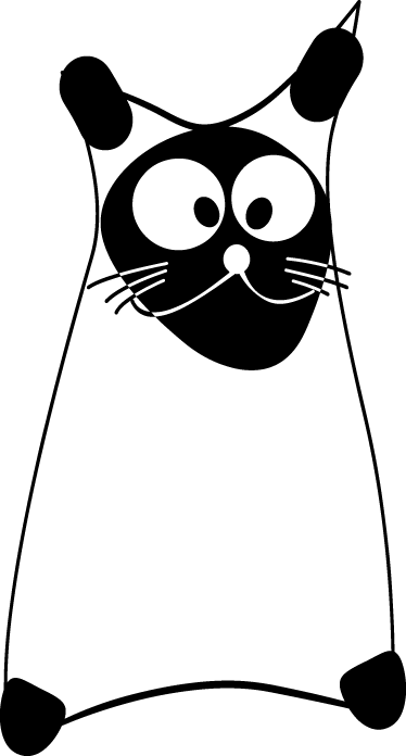 Vinylmatta sovrum katt med vita streck - Tenstickers