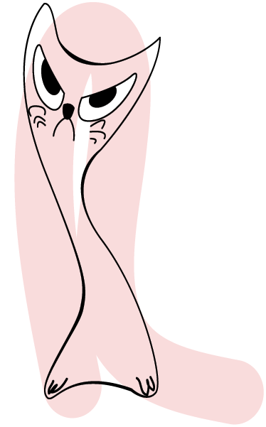 Vinylmatta sovrum katt rosa mönster - Tenstickers