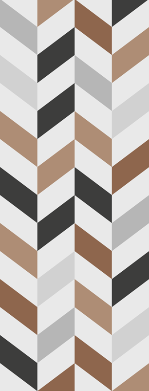 Vinylmatta studera färgglada block geometrisk - Tenstickers
