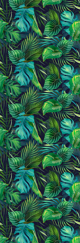 Vinylmatta studera grönblad realistiskt mönster - Tenstickers