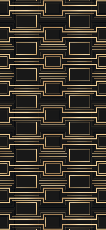 Vinylmatta studera guldramar konstdekor mönster - Tenstickers