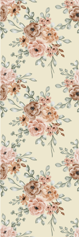 Vinylmatta sovrum romantisk stor oljemålning rosor - Tenstickers