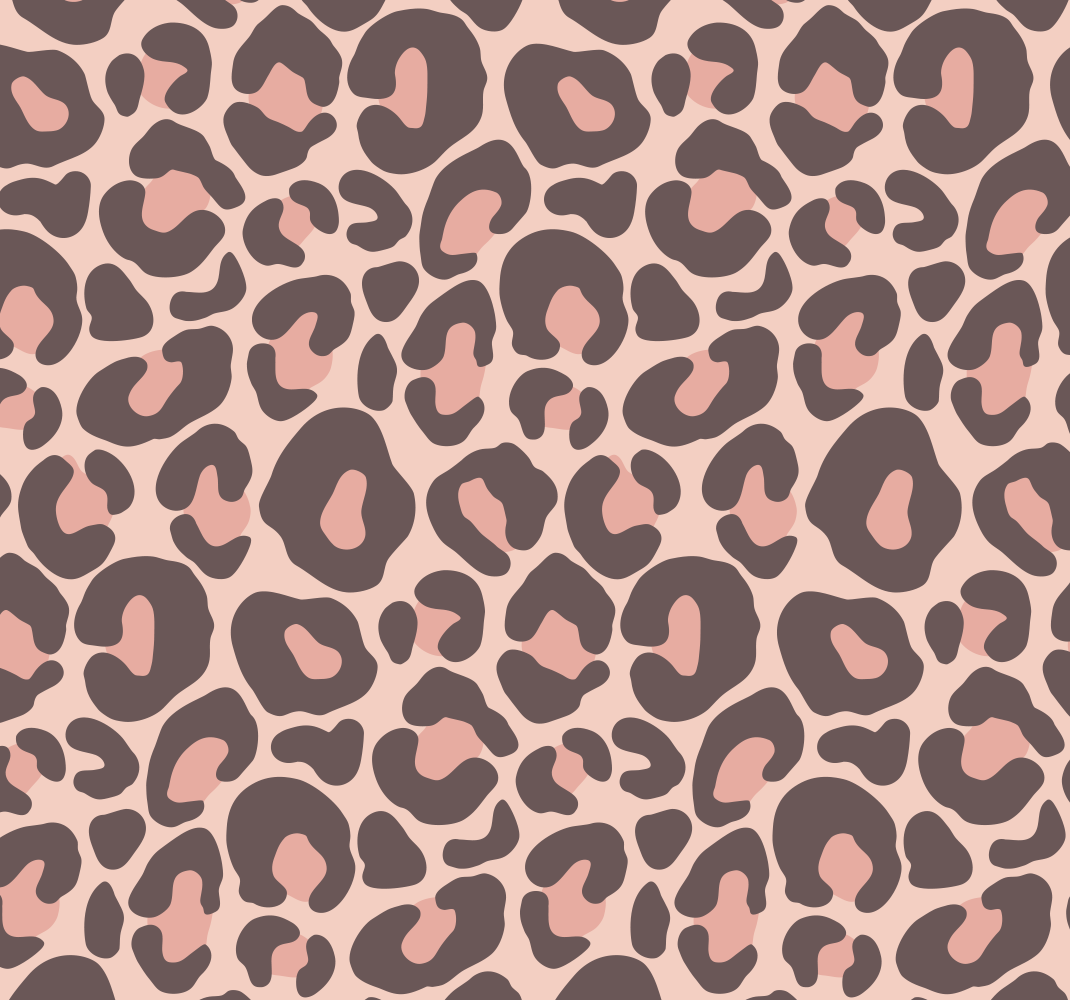 Vinylmatta sovrum i rosa leopardmönster - Tenstickers