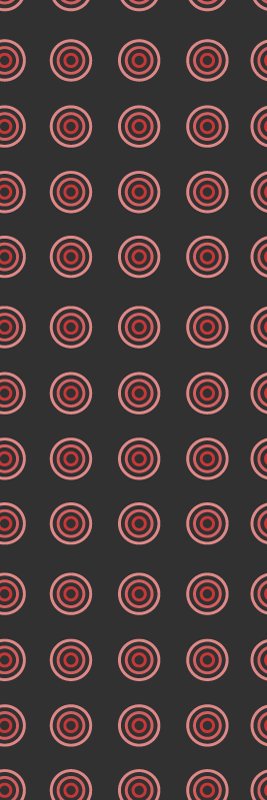 Vinylmatta sovrum röd sömlös rund geometrisk mönster - Tenstickers