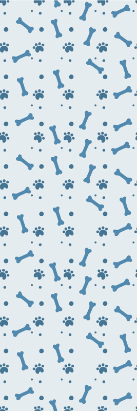 Vinylmatta sovrum med blå hundben mönster - Tenstickers