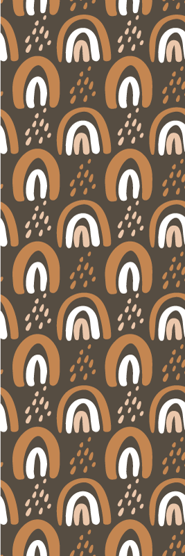 Vinylmatta sovrum regnbågar med droppar och regn - Tenstickers