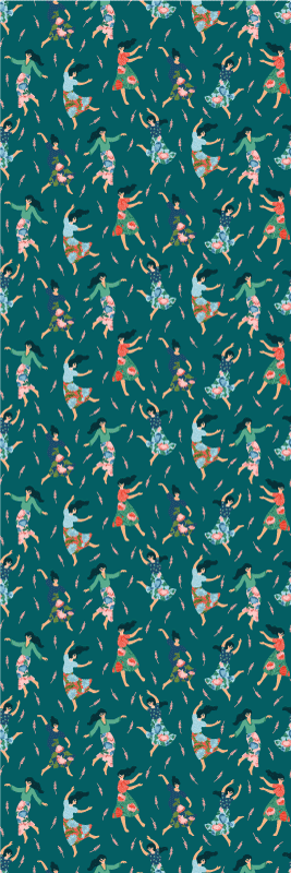 Dansande kvinnor med vinylmatta sovrum - Tenstickers