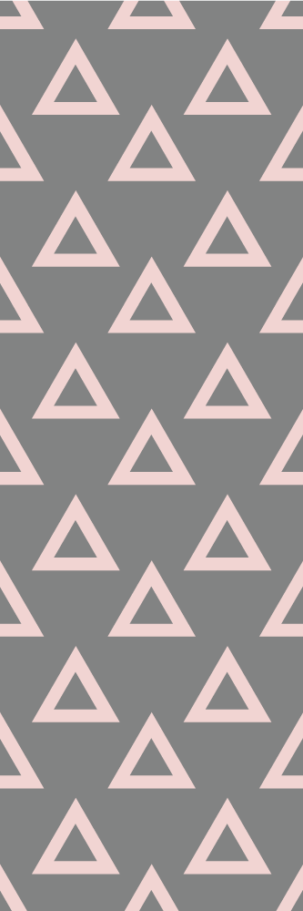 Vinylmatta sovrum rosa och grå trianglar - Tenstickers