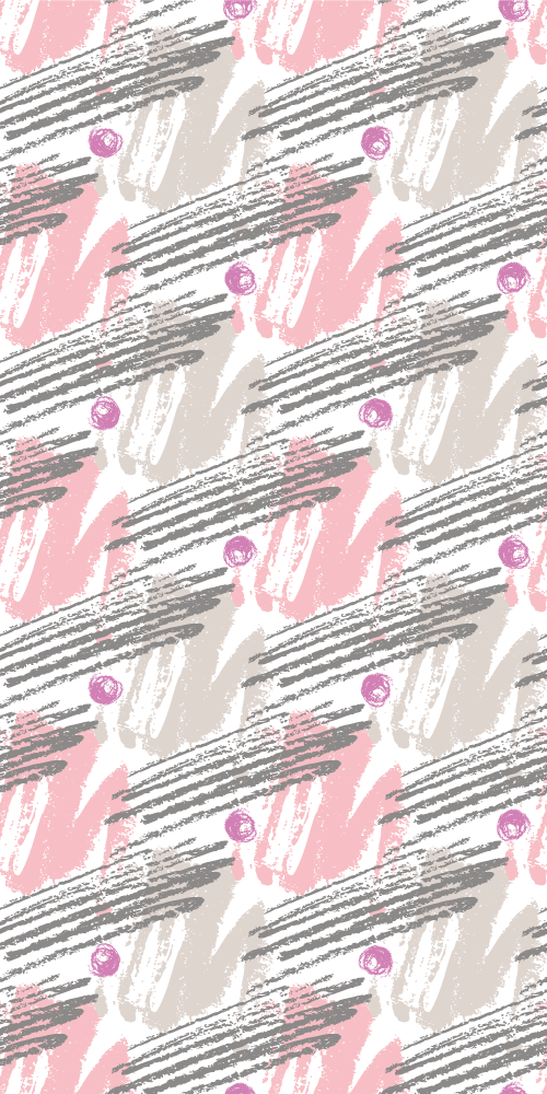 Vinylmatta sovrum rosa och gråa penseldrag - Tenstickers
