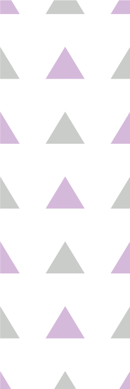 Vinylmatta sovrum grå och lila trianglar - Tenstickers