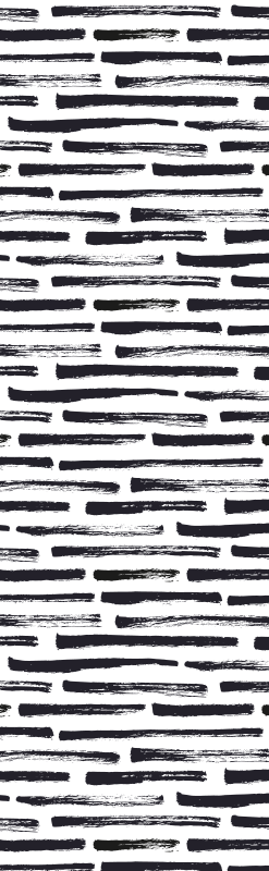 Vinylmatta sovrum vintage svarta linjer på vitt - Tenstickers