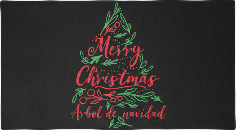 Vinylmatta sovrum julgran god jul - Tenstickers