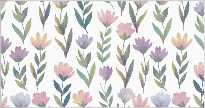 Vinylmatta sovrum nordic stil blommor väggdekal - Tenstickers