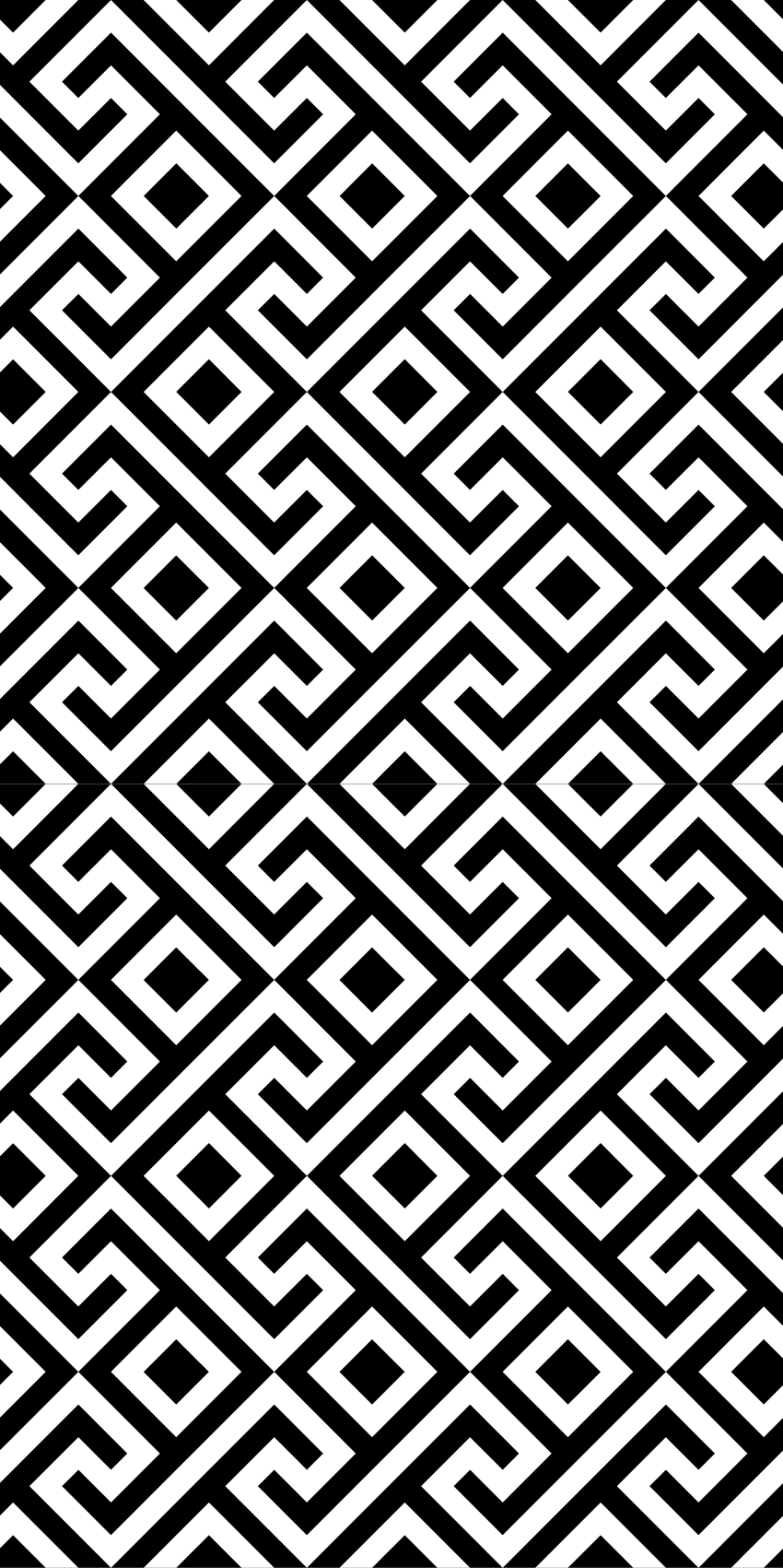Vinylmatta scandinaviska svartvit geometrisk mönster - Tenstickers
