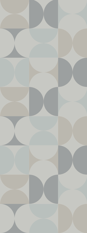 Vinylmatta scandinaviska pastellfärgad geometrisk mönster - Tenstickers