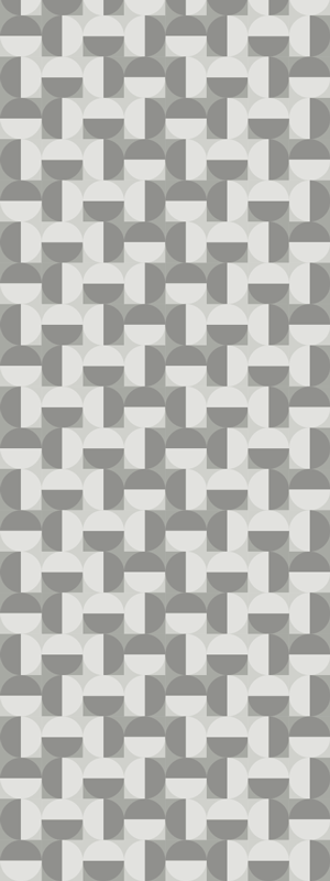 Vinylmatta scandinaviska nordisk stil grå cirkelmönster - Tenstickers