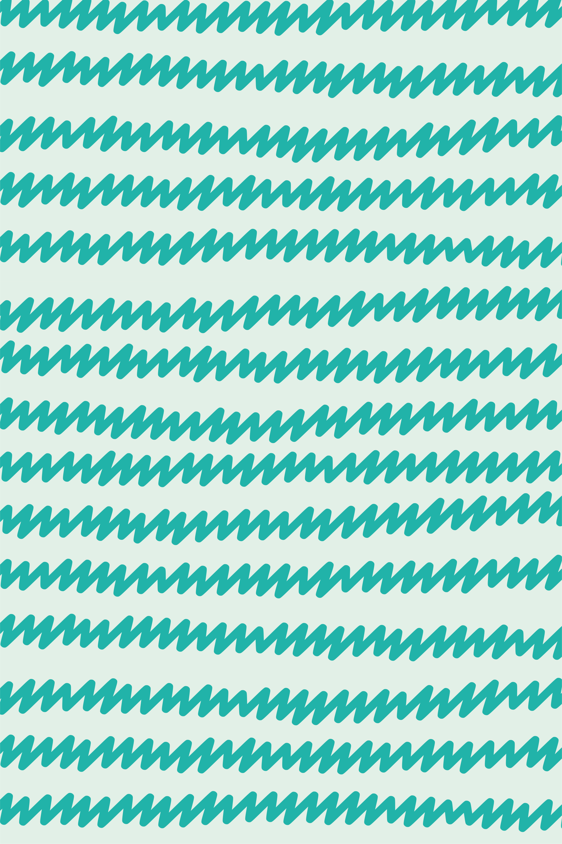 Vinylmatta scandinaviska aquamarin och vit zig zag - Tenstickers
